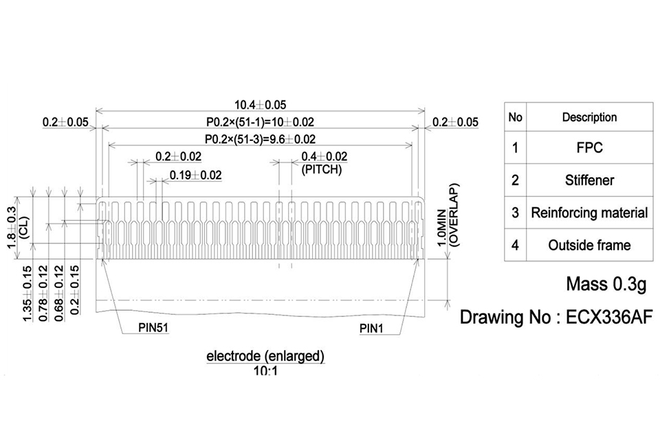 0.23 Micro Display 640x400 Drawing