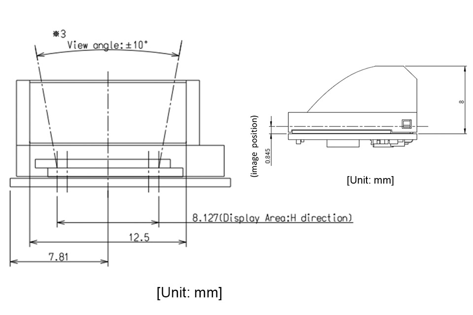 0.4 Inch Micro Lcos Display Module Drawing