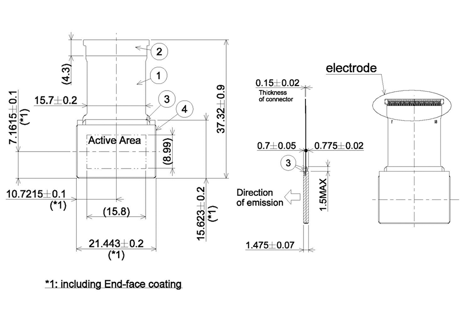 0.71 Microdisplay 3000nits Drawing