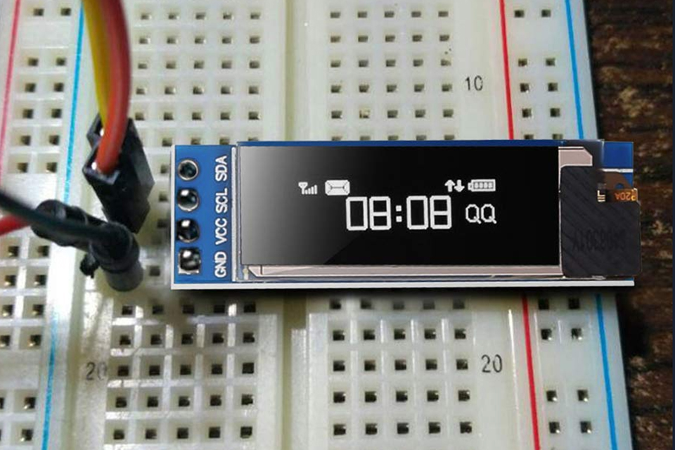 0,91-дюймовый 128×32 OLED-дисплейный модуль I2C