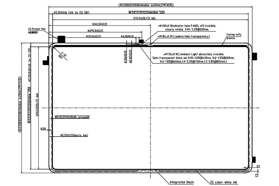 12.6 AMOLED Display Drawing