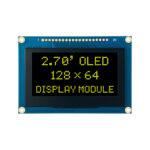 128x64 Yellow Graphic OLED Display 2.7 Inch