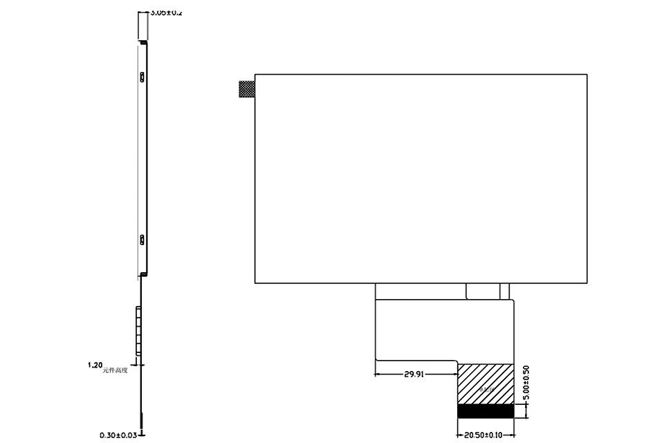 5 TFT LCD Display Drawing